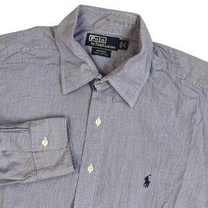 Polo Ralph Lauren Andrew Fit Button Down Shirt‎ Blue Gingham Men's 17 34/35
